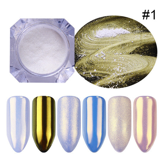 Mermaid Pearl Nail Glitter Powder Shiny Mirror Matte Shimmer Pigment Powder Dust 1g Manicure Nail Art Decoration