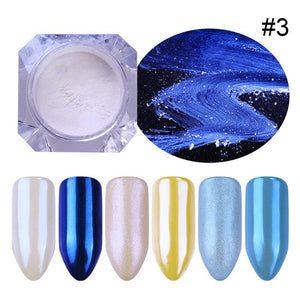 Mermaid Pearl Nail Glitter Powder Shiny Mirror Matte Shimmer Pigment Powder Dust 1g Manicure Nail Art Decoration