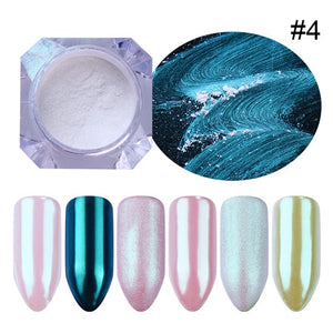 Mermaid Pearl Nail Glitter Powder Shiny Mirror Matte Shimmer Pigment Powder Dust 1g Manicure Nail Art Decoration