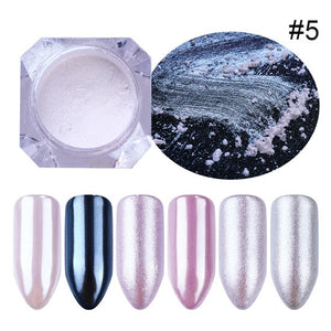 Mermaid Pearl Nail Glitter Powder Shiny Mirror Matte Shimmer Pigment Powder Dust 1g Manicure Nail Art Decoration