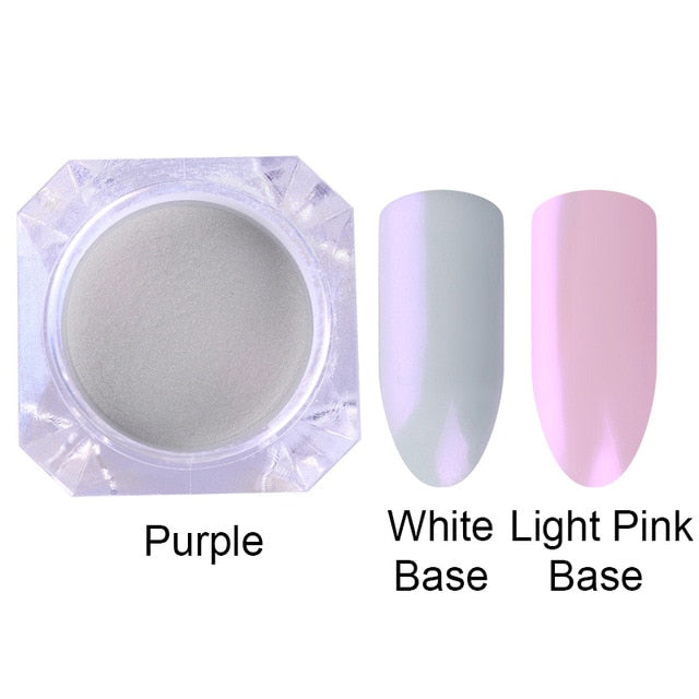 Mermaid Nail Glitter Powder Pearl Shell Shimmer Powder Pigment Gradient Glimmer Dust Nail Art Decorations