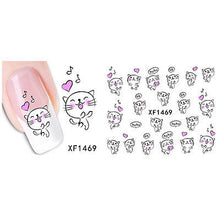 Load image into Gallery viewer, 3D Water Transfer Decal Cute Cats Black Decals Nail Art Sticker New Hot