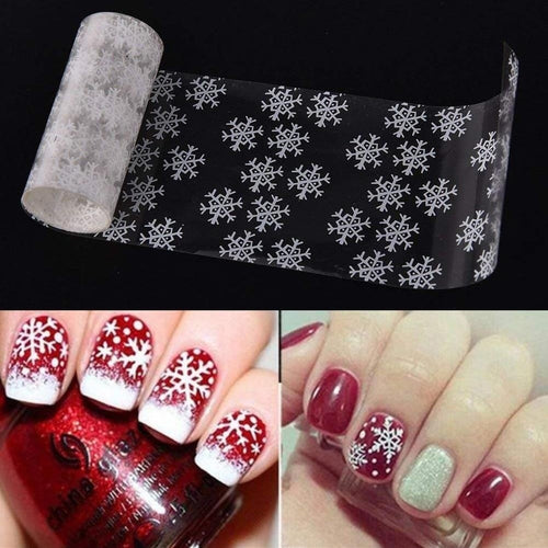 3d Nail Sticker Christmas Theme Pattern Snowflake Image Tips Nail Diy Decoration Sticker Decal