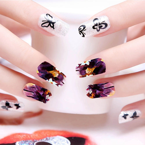 Nail Art Gradual Change Water Decals Manicure Transfer Stickers Tips Pretty Flower Design