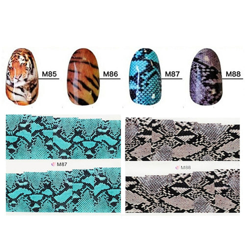 Tiger and Snake  Water Transfer Sticker Manicure for Nail Art Decoration