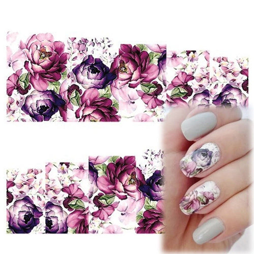 DIY Fashion Flower Nail Art Sticker Decal Manicure Beauty