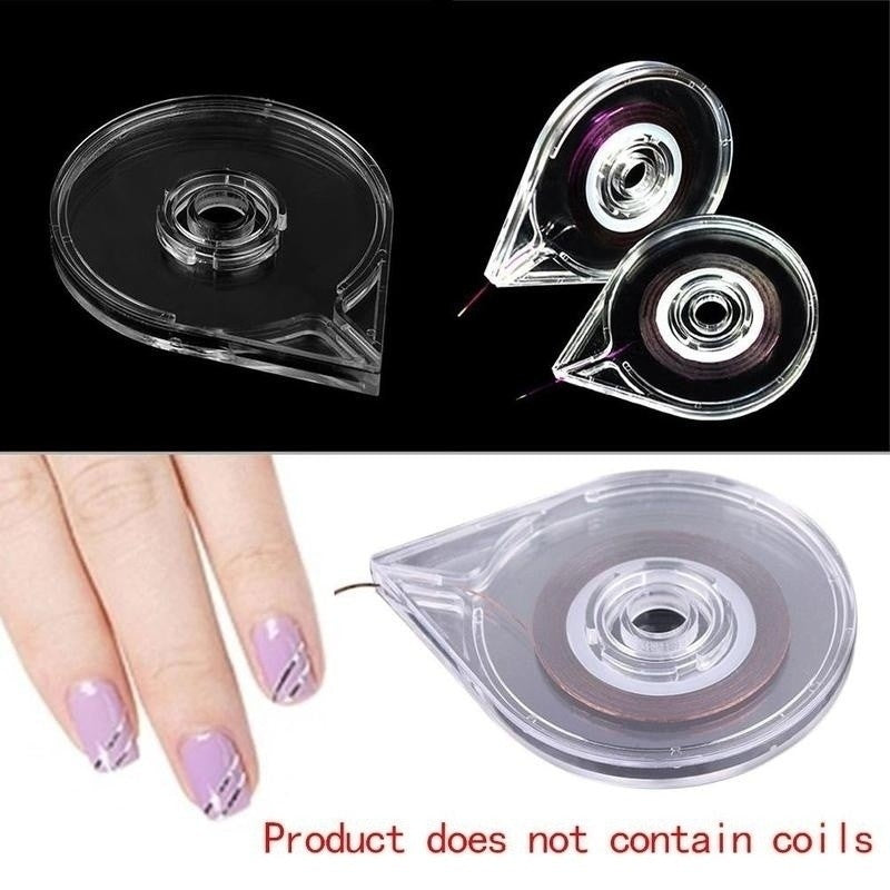 1Pcs Nail Art  Striping Tape Clear Holder 3D Dec Stickers Roller Tool